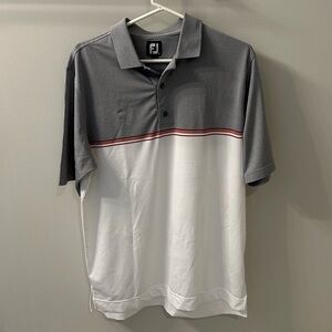 FootJoy White gray Polo Shirt
